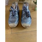 Coach  Ramira Size 7 Womens Lace Up Glitter Espadrille Sneakers Silver Photo 2