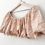 ZARA NEW  Floral Saten Ballon Top Size Small Photo 4