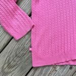Ralph Lauren Lauren Women's Pink 100% Cotton Mini Cable Knit Sweater Size M Photo 2