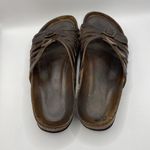 Birkenstocks Sz 38‎ US W7 Brown Leather Mayari Arizona Granada slide Sandals Y2K Photo 6
