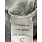 Blu Moon Tie Front Long Sleeve Rayon Top XS Tie Dye Black White Grey Photo 5