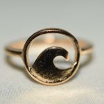 Source Unknown Super Wave Surfer/Beach Rose Gold Size 9 Unisex Trendy Fashion Statement Ring Photo 2