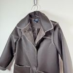 Anthropologie  Gray Kerry Reversible Faux Fur Longline Coat Photo 3