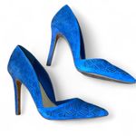 Jessica Simpson CHARIE Pointed Toe Blue Suede Stiletto Pumps Heels Size 7 Shoes Photo 0