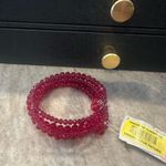 Elegant Red Beaded Wrap Around Bracelet Set Photo 2