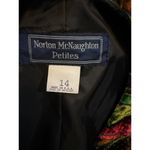 Norton Mcnaughton Petites Vintage Women’s 14 Green Purple Velvet Button Vest Photo 7