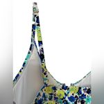 Anne cole  Adjustable Tankini Top Blue Ditsy Floral Print NWT Photo 2
