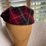 Pendleton  Red Plaid Wool Newsboy Hat S M Photo 3