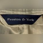Preston & York  linen blend lined slacks. Light gray. Button & zip side closure Photo 5