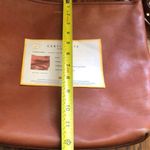 Coach Brown Leather Tote Duffle Crossbody Shoulder Bag with Front Zipper Vintage Photo 2