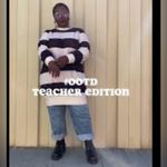 Terrell Dominick Striped Balloon Top Oversized Tunic Long Sleeve Dress Ribbed Black Size undefined Photo 1