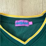 Edikted  Sweatshirt V Neck Dallas Size XL Green Yellow Photo 1