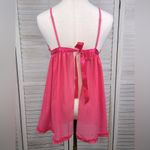 Hot Pink Mesh & Lace Babydoll Negligee Photo 2