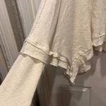 Free People  Moon Daisy Thermal Mock Neck Oversized Cropped Shirt Top Women Large Photo 4