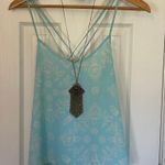 Hollister Baby Blue Floral Camisole Blouse Photo 0