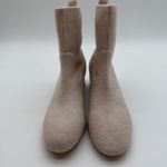 Vivaia Zoe Round Toe Block Heel Old Money Wool Knit Comfort Boots Almond 9.5 Photo 3