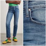 💕MOTHER SUPERIOR💕 The Hiker Skimp Jeans ~ Dream Team Button Fly 31 NWT Blue Photo 4