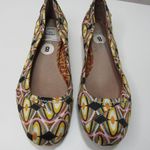 BOBS Slip On Flat Shoes Women's 8 Boho Retro Pattern Colorful Wearable Art Yellow Photo 0