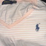 Ralph Lauren Polo ‎ Striped V-Neck T-Shirt Women's Pink White Medium Photo 6