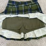 We Wore What New Plaid Tennis Skirt Built-In Shorts Pleated Skort Green Size 0 Photo 10
