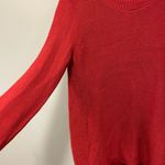 Roolee  boutique sweater! Red Henley waffle knit sweater Women’s size small. Photo 2