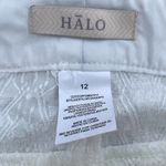 Halo Ivory Baltic Hues Womens Textured pants size 12 NWT Skinny Beach Classic White Photo 1