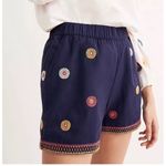 Madewell Shorts Medium Boho Pull On Embroidered Medallion Summer Beach Vacation Photo 1