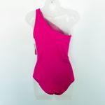 Carmen Marc Valvo NWT  One Shoulder Pink Swimsuit Size 12 Beach Resort Summer‎ Photo 5