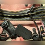 Coach 1941 Rogue 25 with Tea Rose Applique Black Pink Pebble Leather 87065 Photo 6