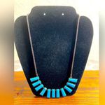 Kendra Scott Luxe Angelina Blue Turquoise Necklace gunmetal rare western boho Photo 0