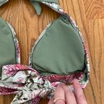 Mossimo Supply Co NEW NWT MOSSIMO Ring Halter Triangle Bikini Top Green Pink White Floral JRS ? XL Photo 12