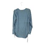 Draper James x Lands End Gingham Swim Rash Guard Shirt White Blue WOMENS SIZE XL Photo 1