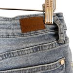 Judy Blue  Sz7/28 Skinny Fit Embroidered Stars Light Blue Jeans Raw Hem JB88265 Photo 3