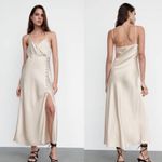 ZARA BLOGGERS FAVE! SATIN EFFECT Buttoned Slip Dress Photo 1