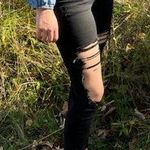 American Eagle Black Ripped Hi Rise Jegging Photo 0