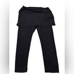 Legacy Brushed Cotton Skirted Cropped Legging Black Size L Stretch Mid Length Size L Photo 1