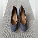 Violet & Red Dusty Blue Suede Leather High Heel Wedges Dressy Shoes Size 9 Photo 7