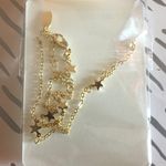 14K Gold Plated Dainty Star Choker Necklace, Adjustable, New Photo 6