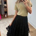 Kandy Krush Black ruffle maxi skirt Photo 0