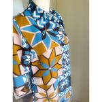 Vtg 70s Lanvin Paris I Magnin OP Art Mod Dagger Collar Shirt Dress Sz M 8 Photo 7