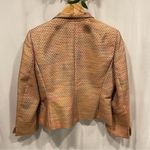 Golden orange crush metallic crop blazer Vintage 90’s Linda Allard Ellen Tracy Size 8P Photo 4
