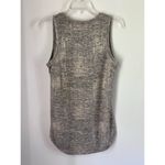 Sam Edelman  Shimmery Gold and Black Hi-Low round hem Top/Tank/Shirt/Blouse S Med Photo 4