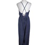 She & Sky Navy Print Wide Leg Jumpsuit NWT Size Large Preppy Navy Jumpsuit Photo 1