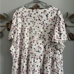 Lane Bryant Womens Pink White Floral Short Sleeve V Neck Pullover Dress 30/32 Photo 5