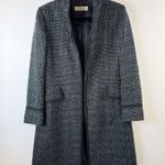 Tahari VINTAGE  Arthur S Levine Womens Blazer Black Trench Overcoat Acrylic 10 Photo 1