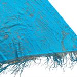 Ethereal Boho Witch Hippie Romantic Blue Sheer Floral Fringe Bandana Lace Shawl Photo 6