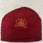 Burgundy beaded turban hat #turban #winteraccessories NWOT Red Photo 0