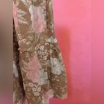 Urban Outfitters Pastel Brown, Pink & White Floral Babydoll Dress - Size Medium Photo 2