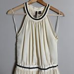 Mango Sleeveless Tennis Cocktail Mini Dress Women's 4 Ivory Chiffon Fit & Flare Photo 5