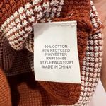 Market & Spruce Colorblock Stripe Sweater Size Medium Rust Stitch Fix‎ Red Photo 2